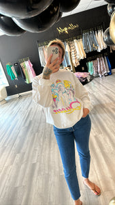 QUEEN "PUFFY PRINT" OVERSIZED CREWNECK