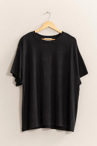 CELLA ESSENTIAL VINTAGE WASH TEE // BLACK