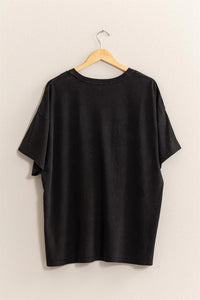 CELLA ESSENTIAL VINTAGE WASH TEE // BLACK