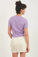 Load image into Gallery viewer, MARA SHORT SLEEVE KNIT SWEATER // LAVENDER