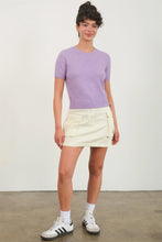 Load image into Gallery viewer, MARA SHORT SLEEVE KNIT SWEATER // LAVENDER