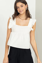 Load image into Gallery viewer, FELICITY BACK TIE TOP // WHITE