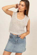 Load image into Gallery viewer, MARGOT METALLIC KNIT TOP // GREY