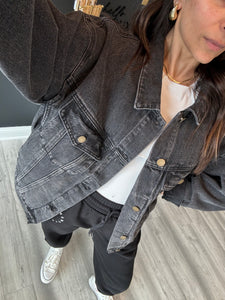 MARINA DENIM JACKET [VINTAGE BLACK]