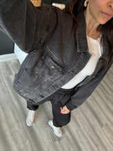 Load image into Gallery viewer, MARINA DENIM JACKET [VINTAGE BLACK]