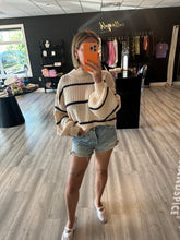 Load image into Gallery viewer, MADI STRIPED SWEATER // CREAM