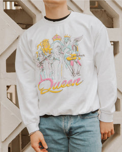 QUEEN "PUFFY PRINT" OVERSIZED CREWNECK